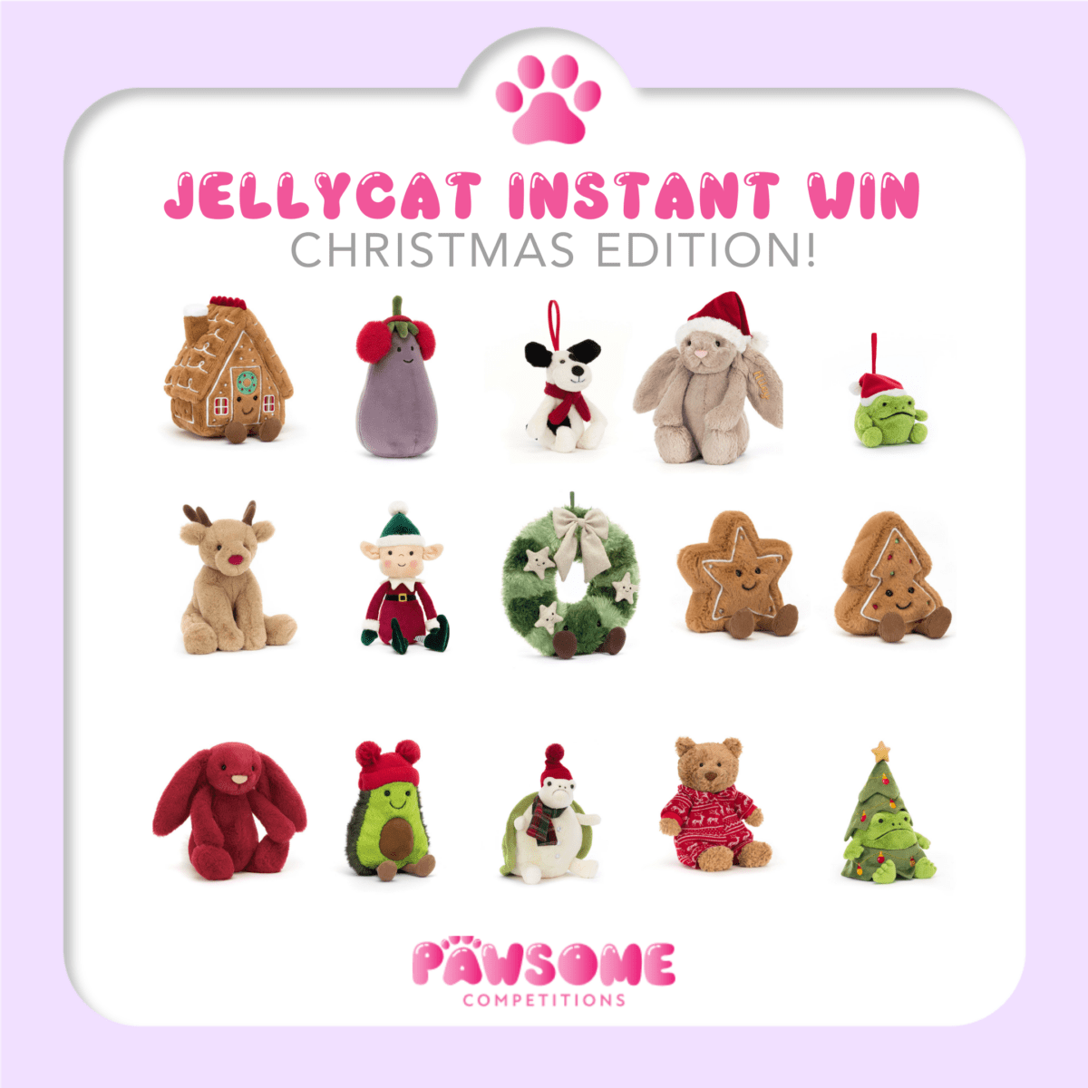 INSTANT WIN Jellycat Christmas Edition 🎄