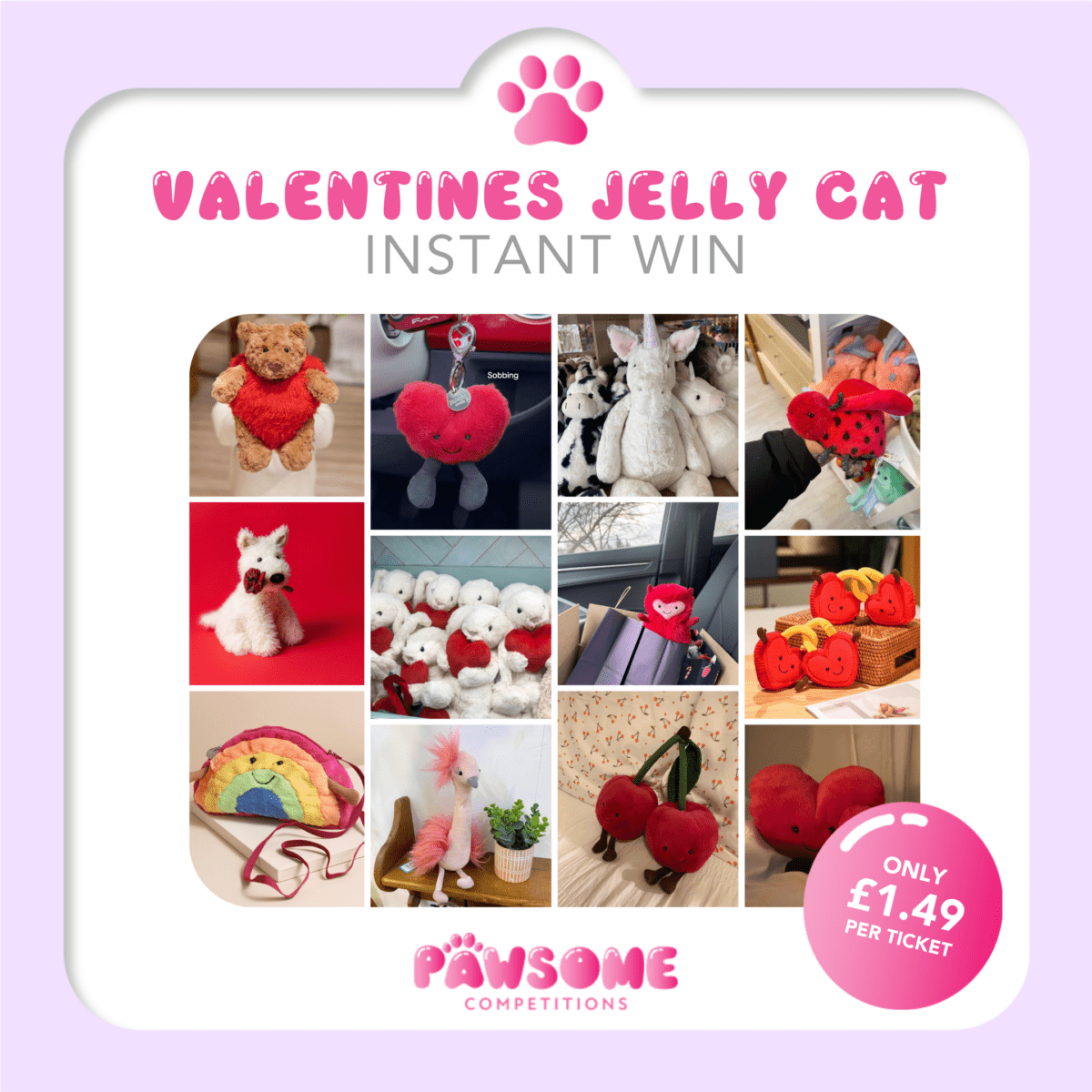 INSTANT WIN - Valentines Jellycat