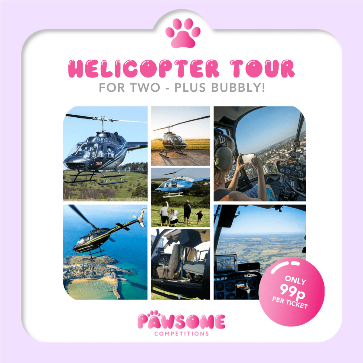 WIN A Helicopter Ride For Two & Bubbly