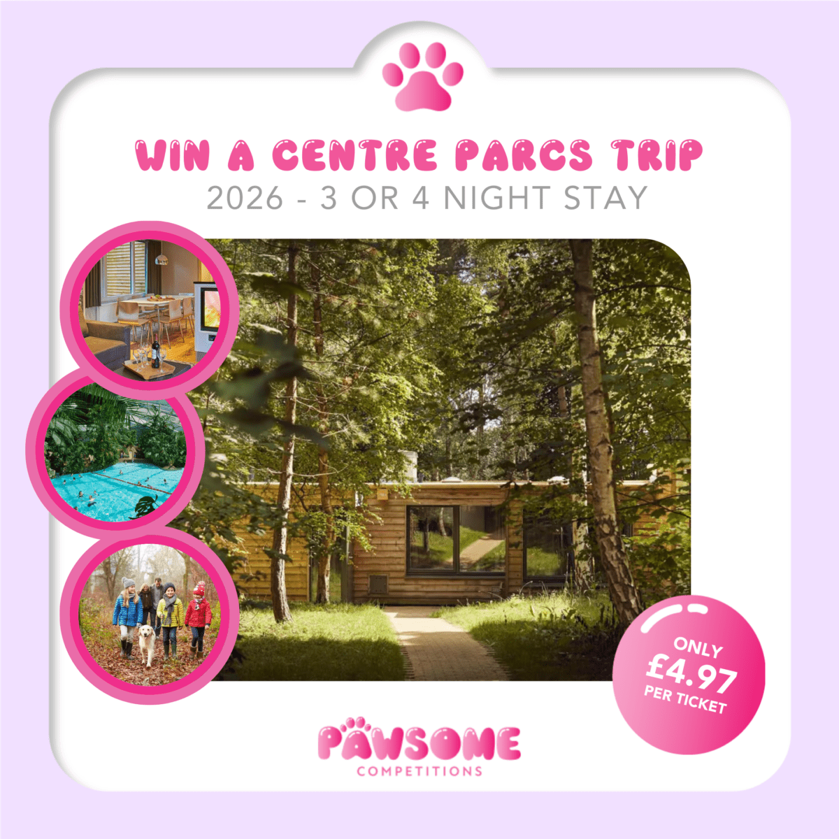 Win a 2026 Center Parcs Staycation!