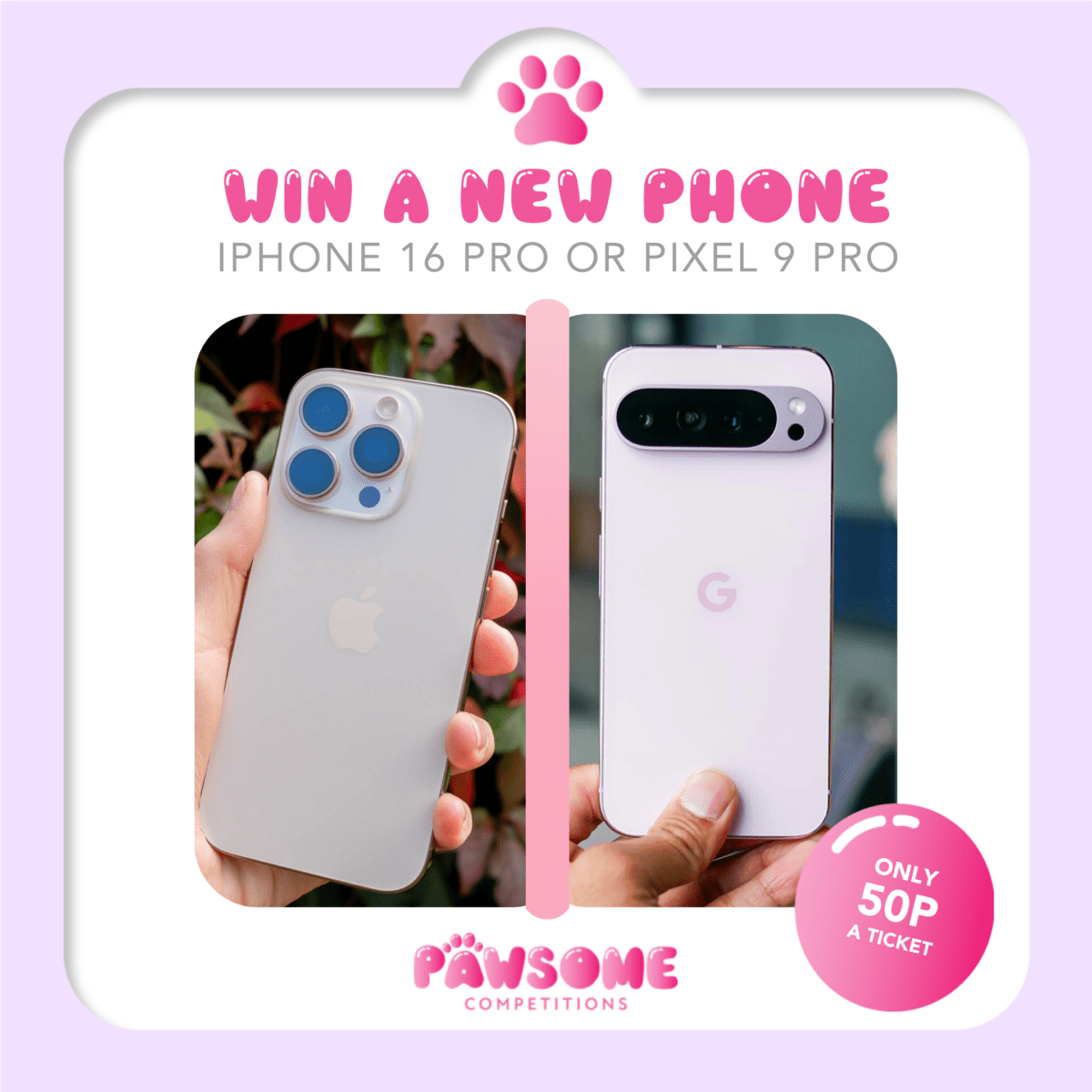 WIN A NEW iPhone 16 Pro or Pixel 9 Pro