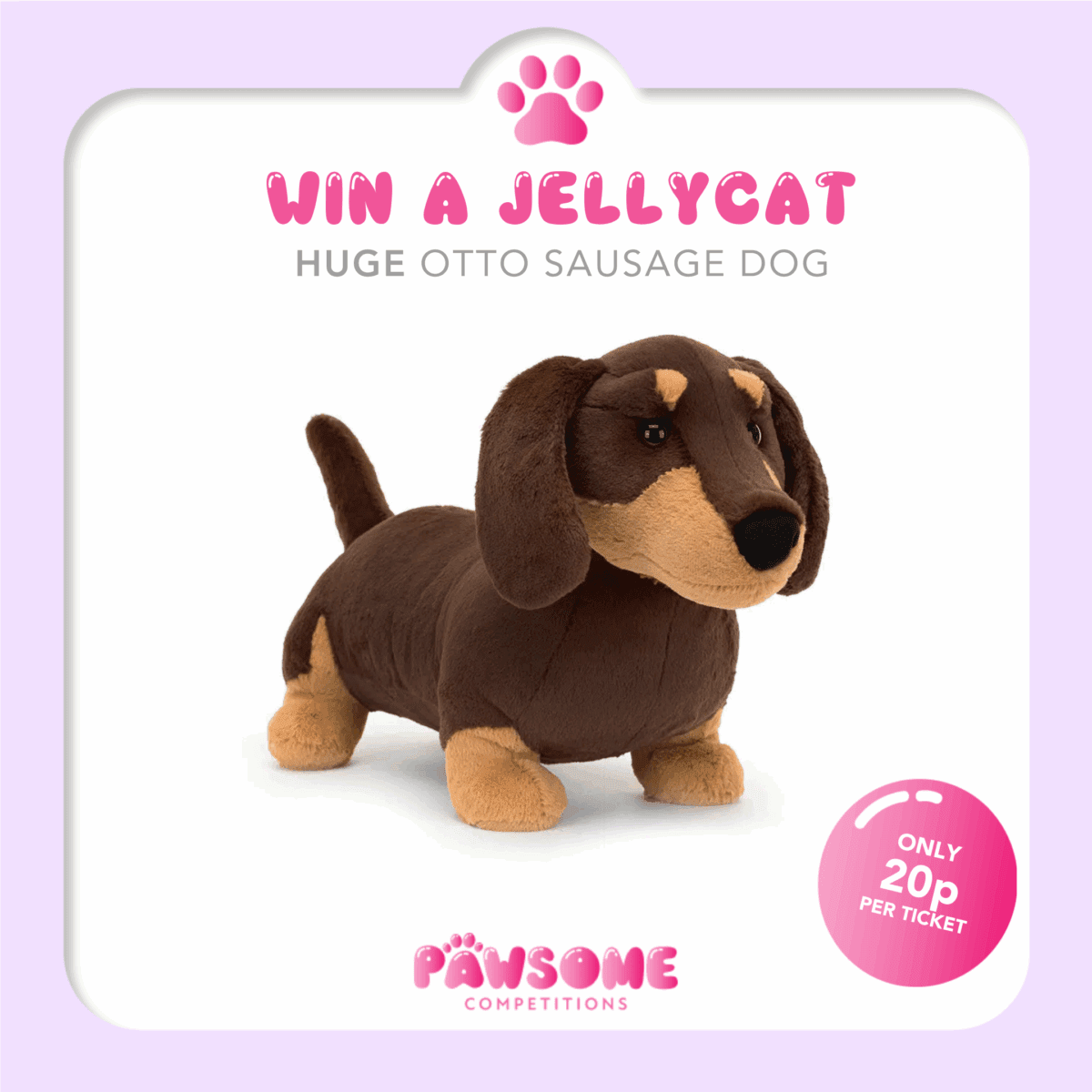 WIN A Jellycat HUGE Otto Sausage