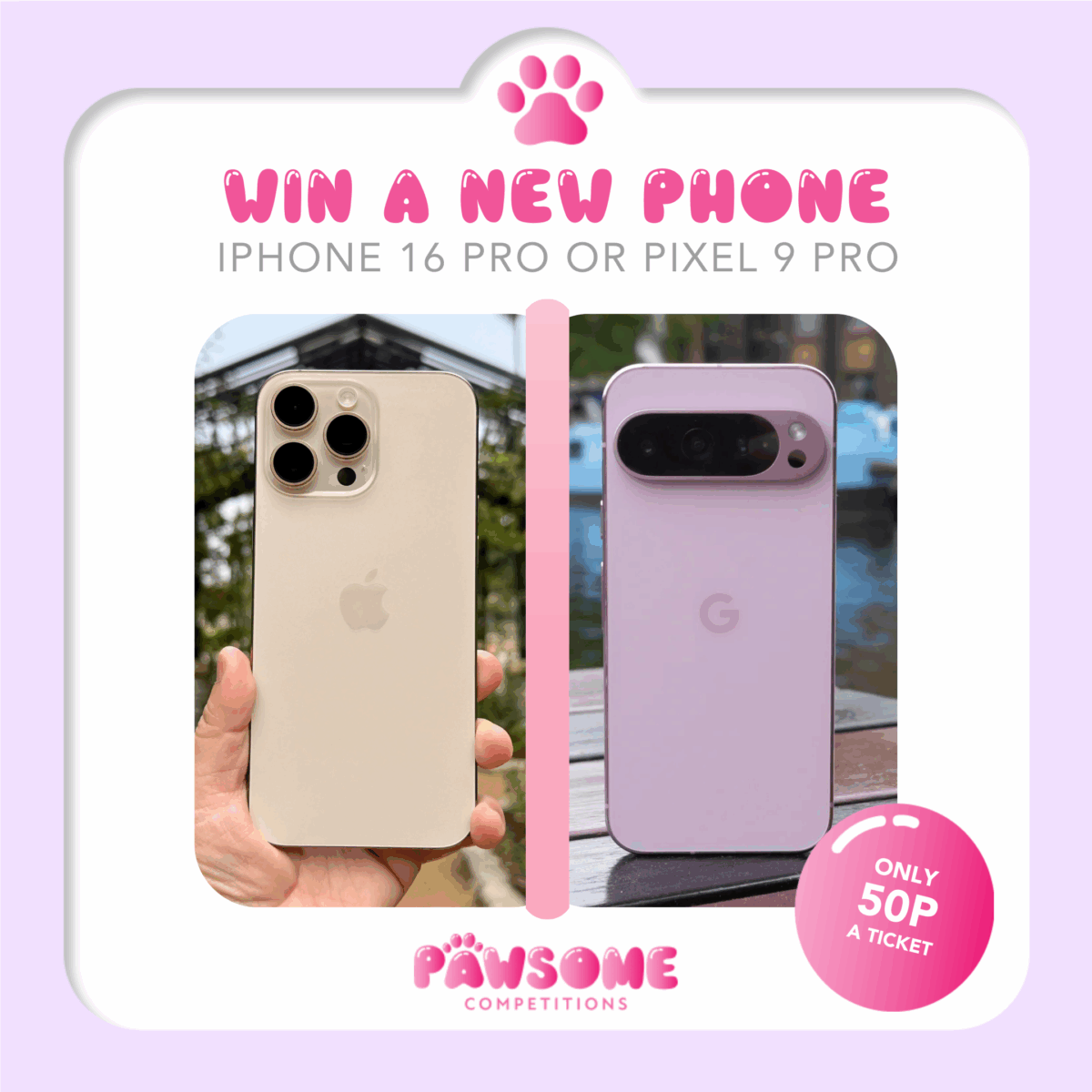 WIN A NEW iPhone 16 Pro or Pixel 9 Pro
