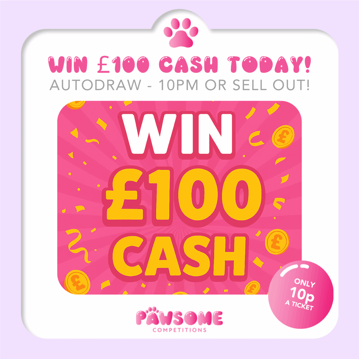 AUTODRAW - WIN £100 CASH