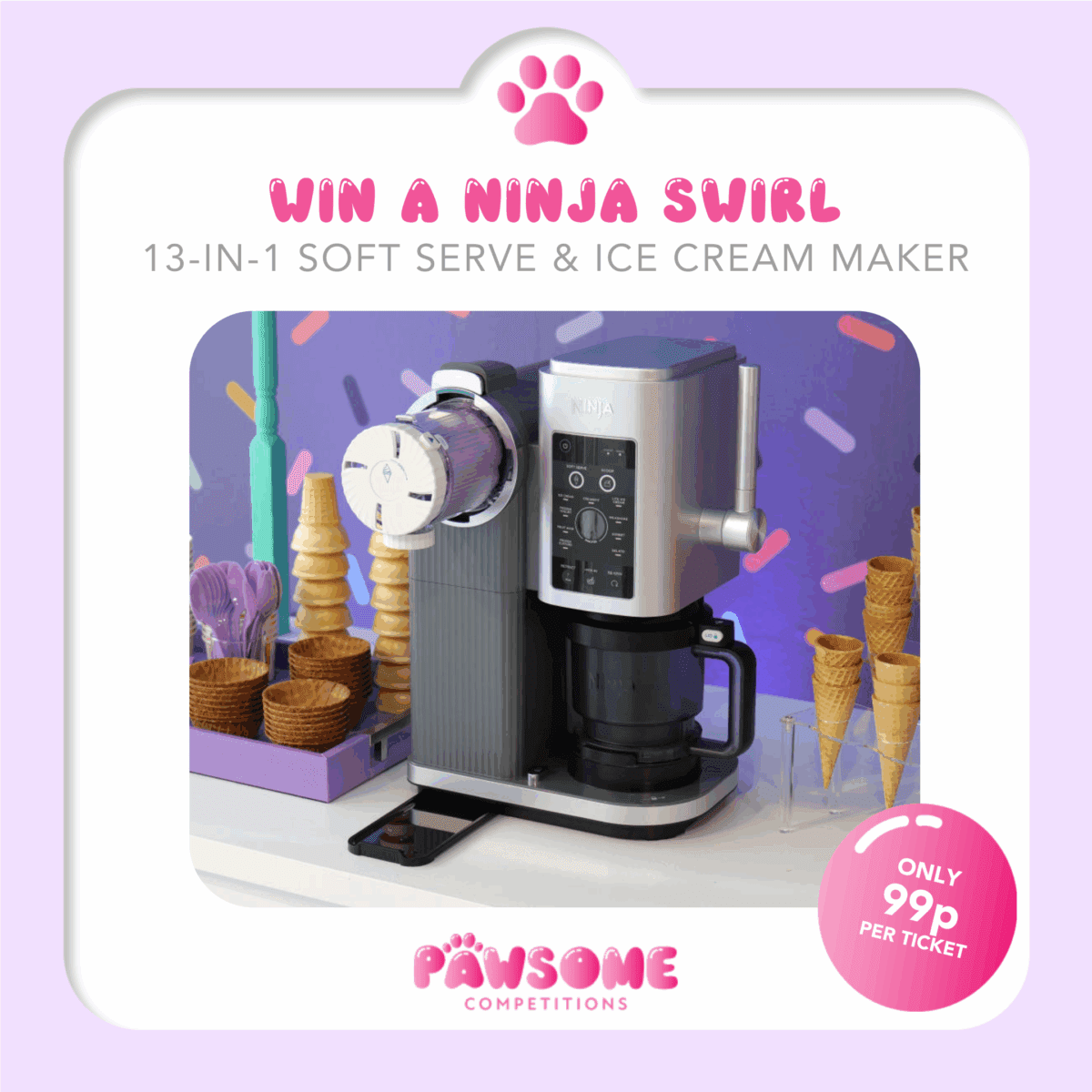 WIN A Ninja Swirl 13-in-1 Soft Serve & Ice Cream Maker