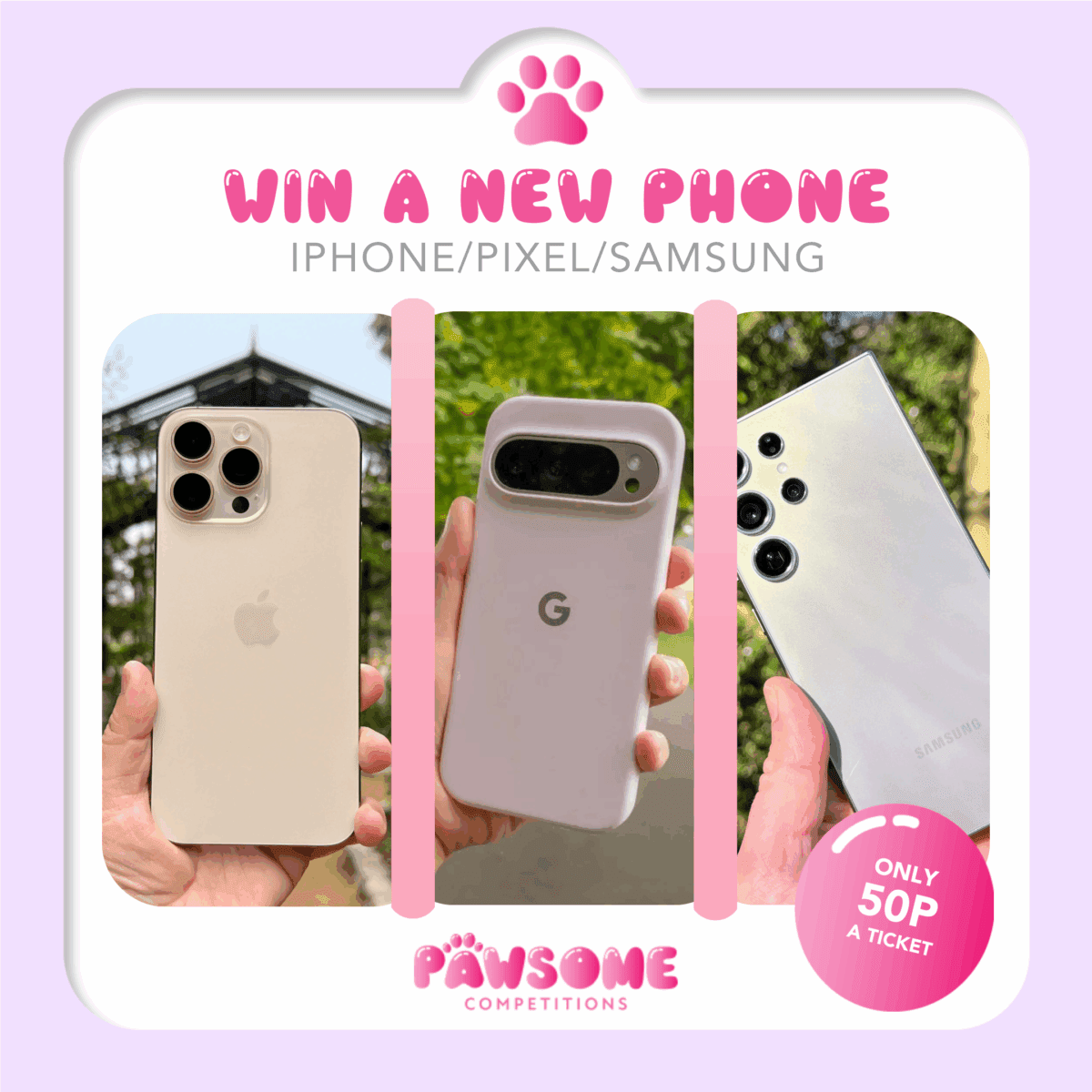 WIN A NEW iPhone 16 Pro/Pixel 9 Pro/Samsung S25 Ultra