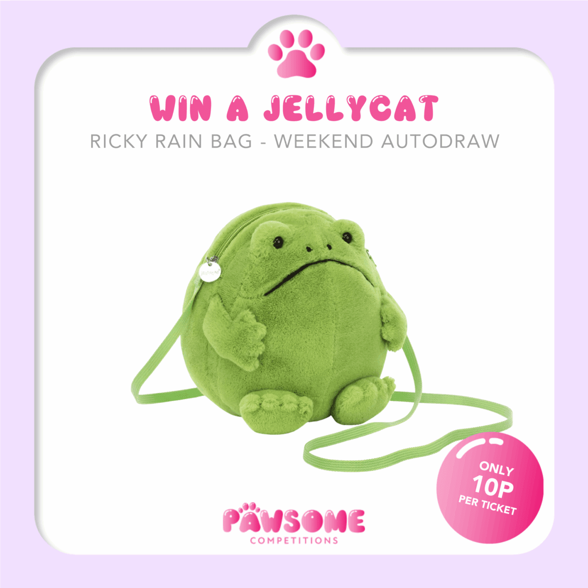 AUTODRAW - WIN A Jellycat Ricky Rain Shoulder Bag