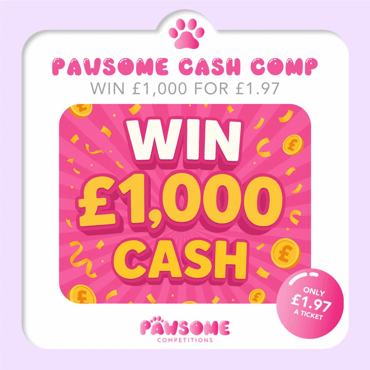 WIN £1,000 for £1.97