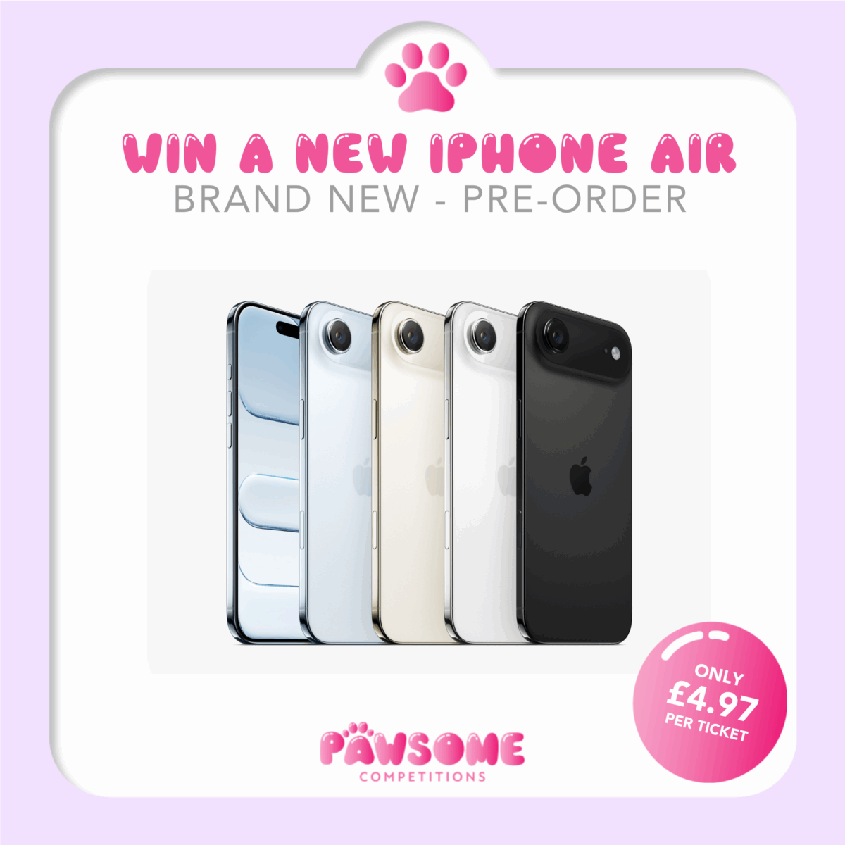 WIN A BRAND NEW iPhone Air