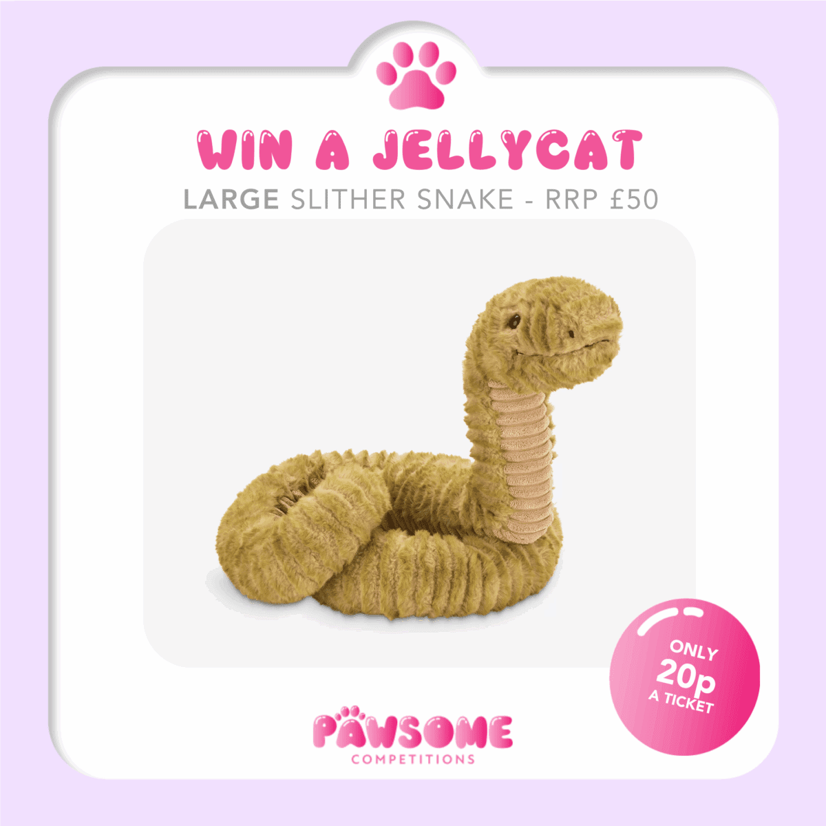WIN A Jellycat Large Slither Snake
