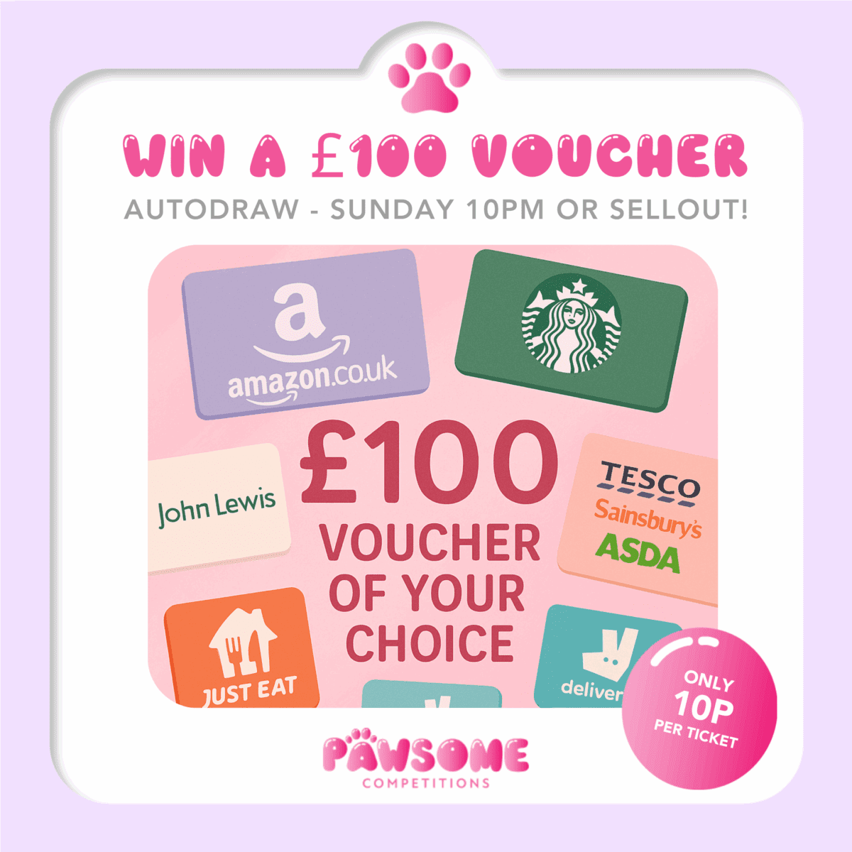 AUTODRAW - WIN A £100 Voucher of YOUR choice