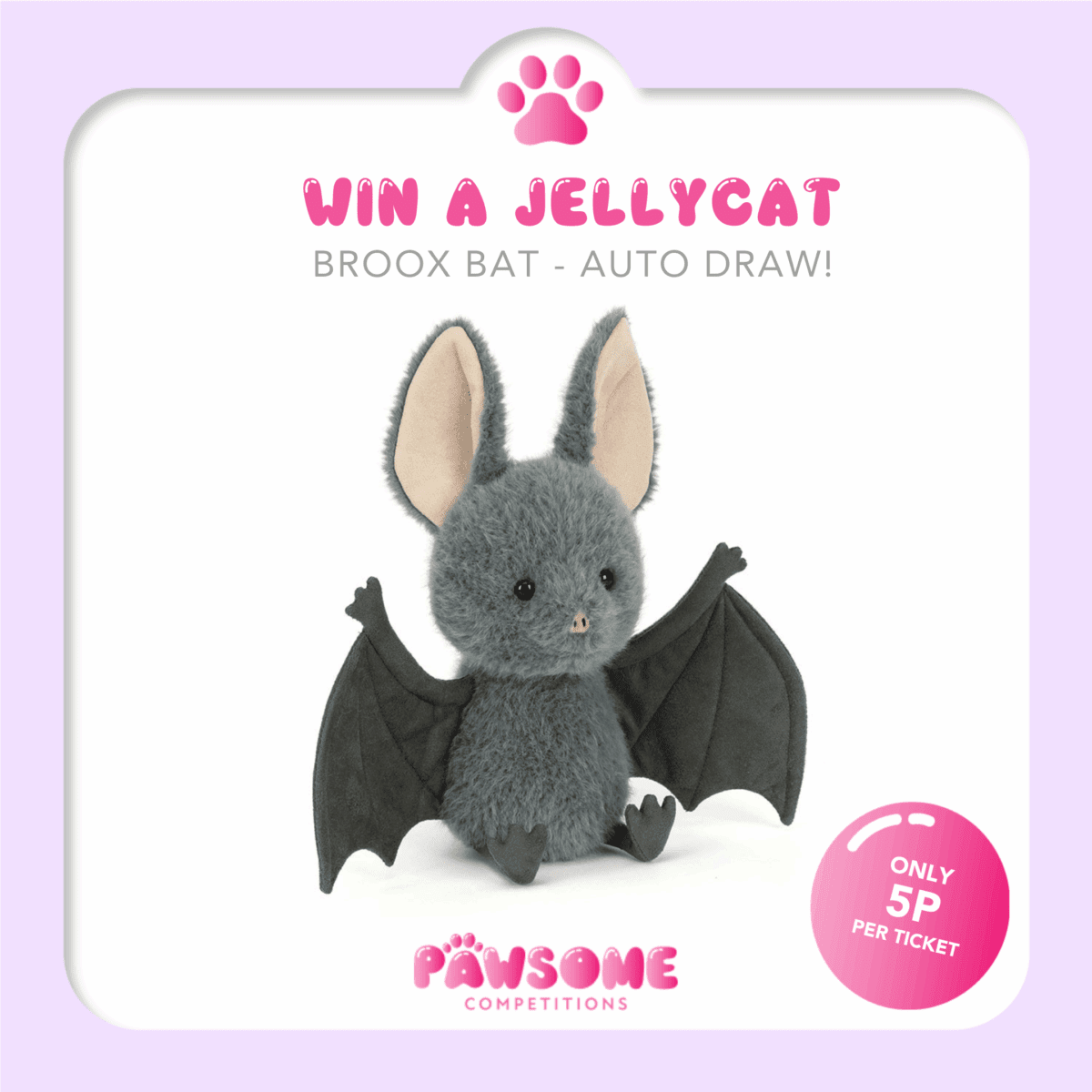 AUTODRAW - WIN A Jellycat Broox Bat