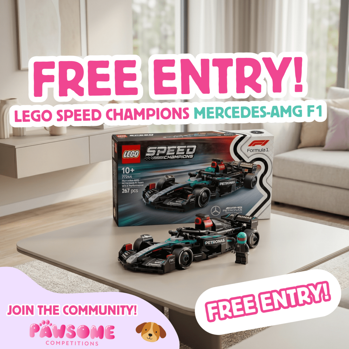 FREE ENTRY – LEGO Speed Champions Mercedes F1! 🏎️