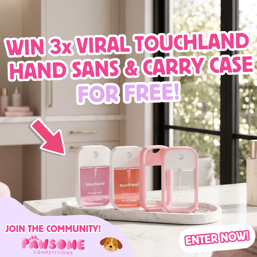 FREE ENTRY – 3X VIRAL TOUCHLAND HAND SANITIZERS AND CARRY CASE ✨