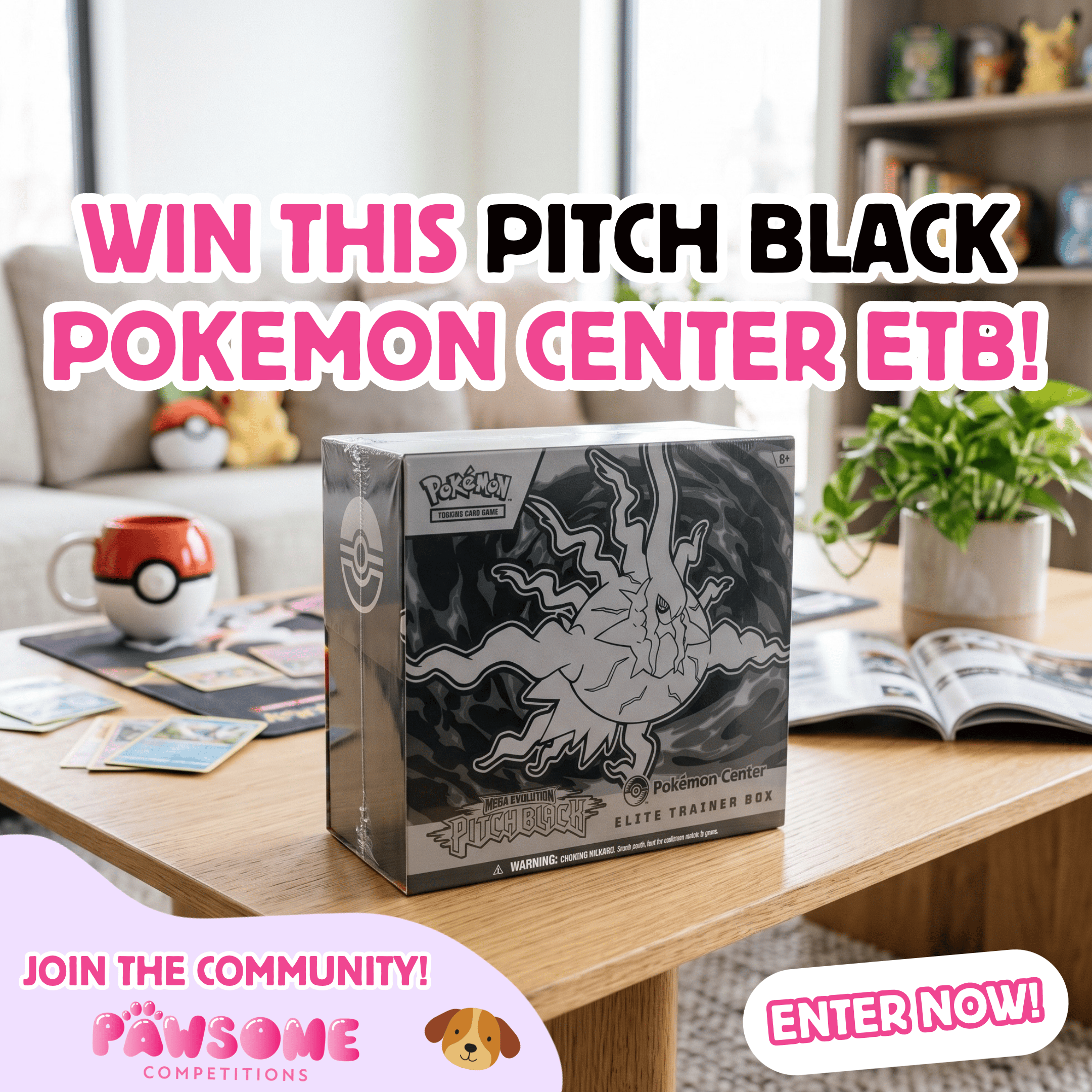 Win A Pokemon Centre Pitch Black ETB! 🖤